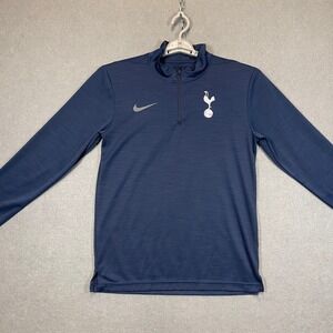 Tottenham Hotspur Training Top Mens Small Blue Nike Dri-FIT 1/4 Pullover Soccer